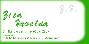zita havelda business card